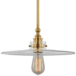 Parkington Pendant - Antique-Burnished Brass / Clear Glass