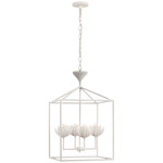 Alberto Open Cage Lantern Pendant - Plaster White