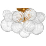 Talia Ceiling Flush Light - Gild / Clear