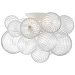 Talia Ceiling Light - Plaster White / Clear