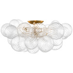 Talia Ceiling Flush Light - Gild / Clear
