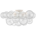 Talia Ceiling Flush Light - Plaster White / Clear