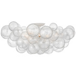 Talia Ceiling Flush Light - Plaster White / Clear