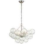 Talia Chandelier - Burnished Silver Leaf / Clear