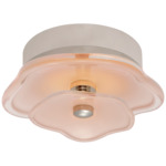 Leighton Layered Ceiling Light - Polished Nickel / Blush Tinted