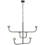 Pedra Shallow Chandelier - Bronze / Alabaster