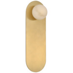 Pertica Wall Sconce - Mirrored Antique Brass / Alabaster