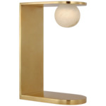 Pertica Desk Lamp - Mirrored Antique Brass / Alabaster