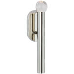Rousseau Orb Wall Sconce - Polished Nickel / Clear