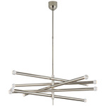 Rousseau Articulating Orb Chandelier - Polished Nickel / Clear