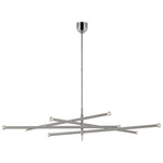 Rousseau Oversized Articulating Orb Chandelier - Polished Nickel / Clear