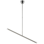 Rousseau Linear Orb Chandelier - Polished Nickel / Clear