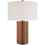 Vellig Table Lamp - Terracotta Stained Concrete / Linen