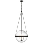 Reese Globe Pendant - Bronze / Clear
