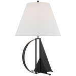 Auxerre Table Lamp - Aged Iron / Linen