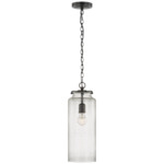 Katie Cylinder Pendant - Bronze / Seeded