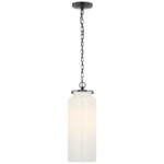 Katie Cylinder Pendant - Bronze / White