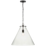 Katie Conical Pendant - Bronze / Clear