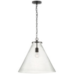 Katie Conical Pendant - Bronze / Seeded