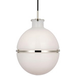 Maxey Pendant - Polished Nickel / White
