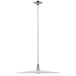 Truesdell Pendant - Polished Nickel / White