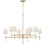 Bryant Two Tier Chandelier - Hand-Rubbed Antique Brass / Linen