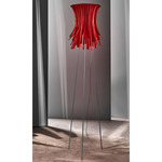 Bety Eco Floor Lamp - Stainless Steel / Red