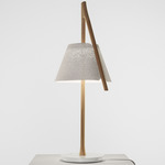 Cambo Table Lamp - Light Wood / White