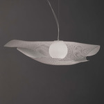 Mytilus Pendant - Stainless Steel / White