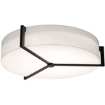 Apex Ceiling Light - Espresso / White Linen