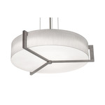 Apex Pendant - Weathered Grey / White Linen