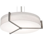 Apex Pendant - Weathered Grey / White Linen