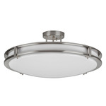 Carlisle Color-Select 120V Semi Flush Ceiling Light - Satin Nickel / White