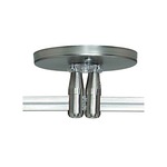 Monorail 4 Inch Round Canopy Dual Feed - Satin Nickel