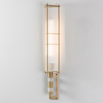 Arbor Wall Sconce - Brushed Brass / White