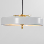 Revolve Pendant - Polished Brass / White