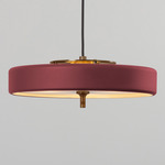 Revolve Pendant - Antique Brass / Oxblood