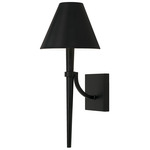 Holden Wall Sconce - Matte Black / White