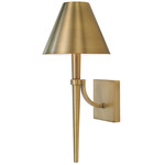 Holden Wall Sconce - Aged Brass / White