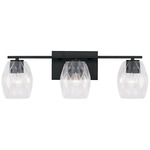 Lucas Bathroom Vanity Light - Matte Black / Clear