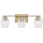 Lucas Bathroom Vanity Light - Aged Brass / Clear