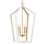 Maren Pendant - Brass / White