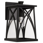 Marshall Outdoor Wall Lantern - Black / Clear