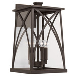 Marshall Outdoor Wall Lantern - Oiled Bronze / Clear
