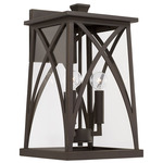 Marshall Outdoor Wall Lantern - Oiled Bronze / Clear