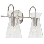 Mila Bathroom Vanity Light - Polished Nickel / Clear