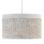 Tallulah Drum Pendant - Whitewash