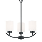 Dixon Chandelier - Matte Black / Soft White