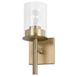Mason Wall Sconce - Aged Brass / Clear