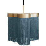 Arcipelago Pendant - Satin Brass / Fog Blue